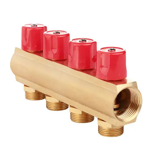Балка колекторна FADO з вентилями 1"x3/4" x4 - Зображення 1