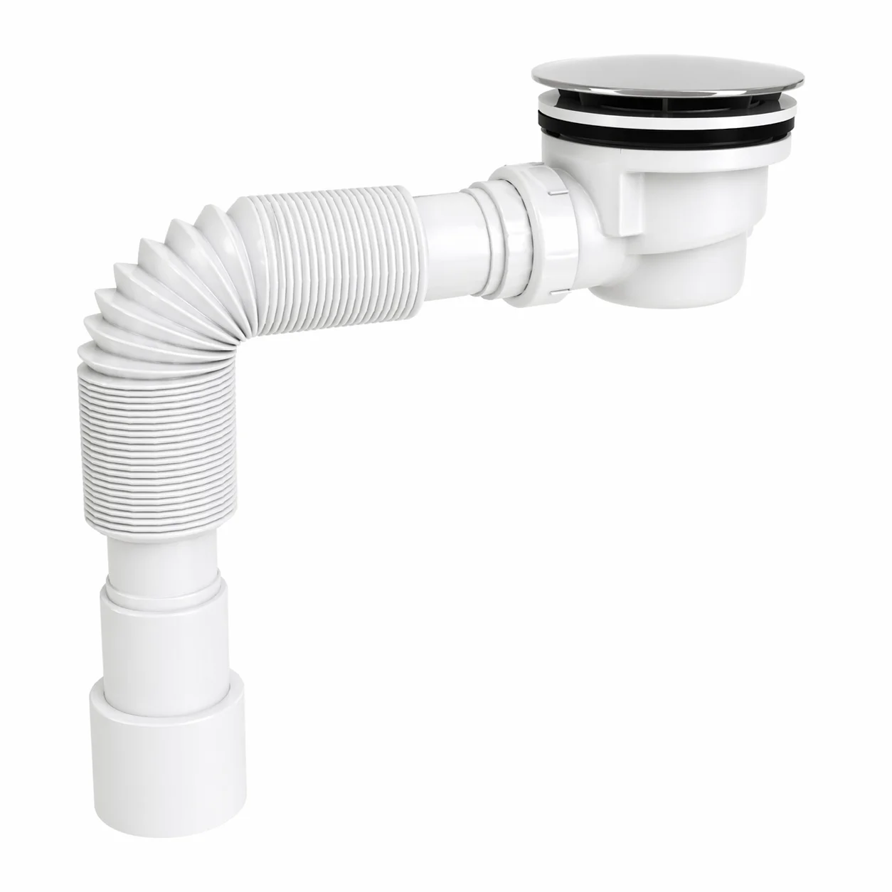 Сифон для душового піддону FADO 1 1/2" Click-Clac на 90 гофра 40×40/50