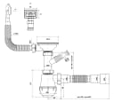 Сифон для мийки FADO 3 1/2" (113мм) на 40 різьбовий випуск гофра 40×40/50 пр-ний перелив П/Машина мініатюра 2